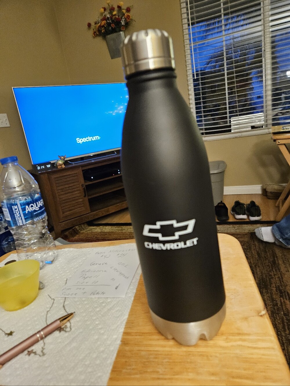 High Caliber Chevrolet Black Stainless Steel Insulated Bottle By Hydro Soul